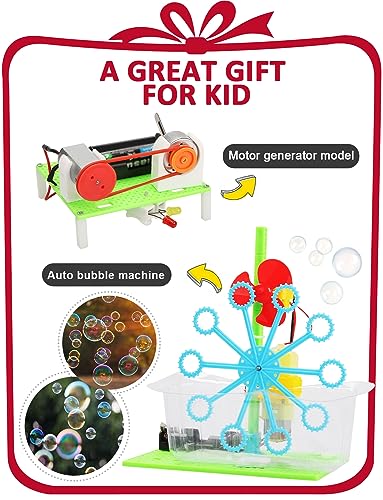 5 Set STEM Kits, STEM Projects for Kids Ages 8-12, Robotics for Kids, DC Motor Model Car Kit, Electric Building Engineering Experiment Science Kits, Toys Gifts for Boys and Girls Ages 8 9 10 11 12