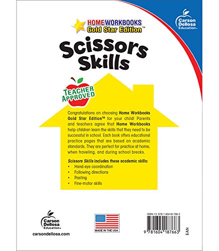 Scissor Skills Activity Book for Kids Ages 3-5, Colorful Animals, Shapes, and Line Formation Cut and Paste Activities, Kids Craft Book With Incentive Chart and Stickers, PreK+