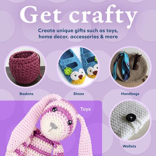 BeCraftee Crochet Hooks Kit - 31 Piece Set with 9 Ergonomic Hook Sizes, 6 Yarn Needles, Additional Knitting & Crochet Supplies and Carrying Case