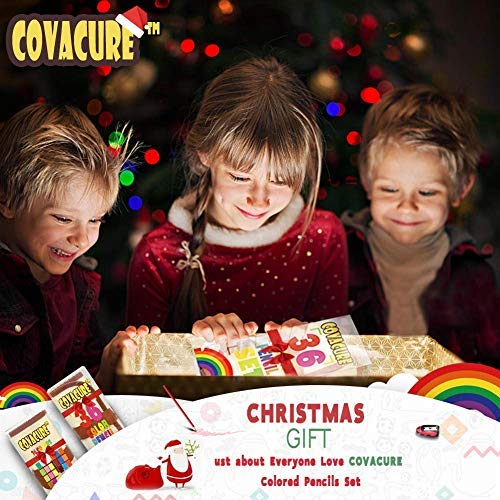 covacure Colored Pencils, Premier Color Pencil Set With 36 Colouring Pencils,Sharpener and Canvas Pencil Bag