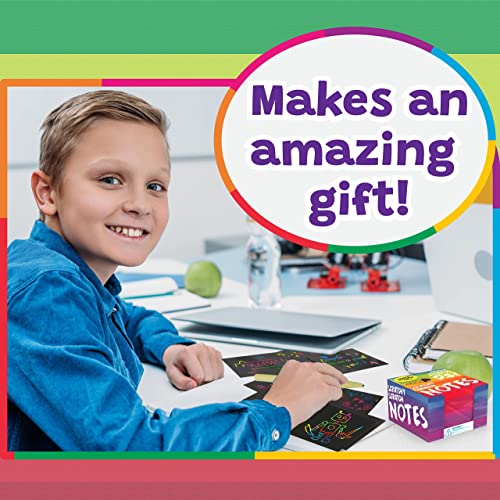 PURPLE LADYBUG Rainbow Scratch Art for Kids Mini Notes - Great Crafts for Kids & Tweens - Gifts for Teens & Small Gifts for Kids - Fun Arts and Crafts with 150 Scratch Papers, Cool Finds