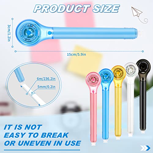 Gersoniel 10 Pack Correction Tape Pen, Ink Corrector Tape Eraser for School Office Supplies, 0.2 x 236 Inch