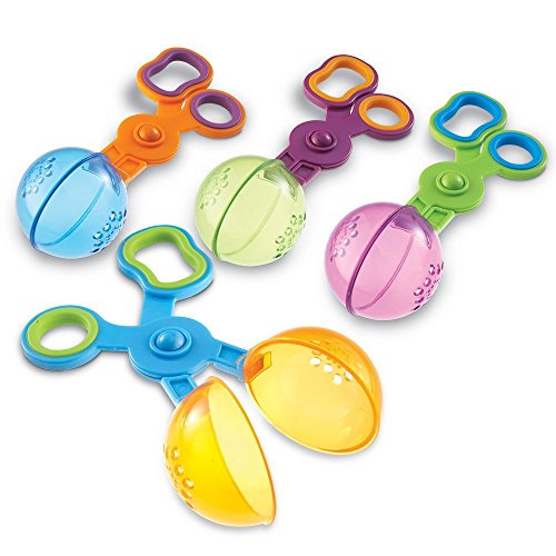 Learning Resources Handy Scoopers - 4 Pieces, Ages 3+ Toddler Learning Toys, Fine Motor and Sensory Toys, Sand Box Toys for Toddlers, Kid Tweezers