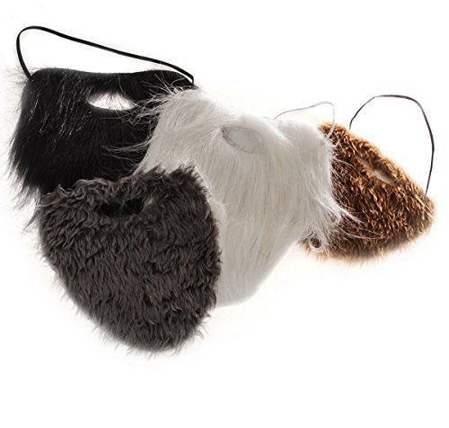 Tigerdoe Fake Beards for Adults Kids - Costume Accessories - Beard & Mustache - Fake Mustaches (4 Pack Costume Beards)