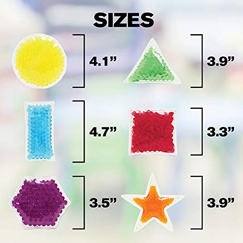 Sensory Toy 6 Pack, Shapes Learning Toy, Fidget Stress Toys for Autism/ Anxiety Relief for Adults, Unique Stocking Stuffers (Shape)