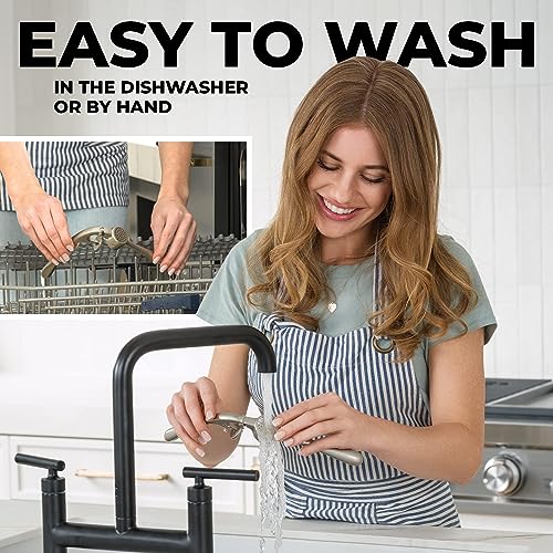 Premium Garlic Press with Soft Easy-Squeeze Ergonomic Handle, Sturdy Design Extracts More Garlic Paste Per Clove, Garlic Crusher for Nuts & Seeds, Professional Garlic Mincer & Ginger Press - by Zulay
