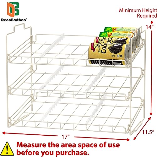 DecoBros Alloy Steel Supreme Stackable Can Rack Organizer, White