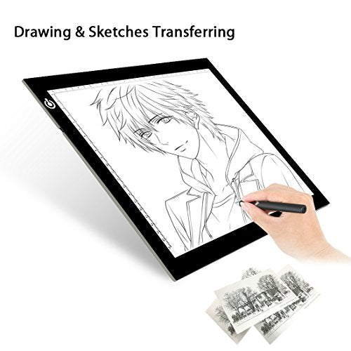LitEnergy A4 LED Copy Board Light Tracing Box, Ultra-Thin Adjustable USB Power Artcraft LED Trace Light Pad for Tattoo Drawing, Diamond Painting, Streaming, Sketching, Animation, Stenciling