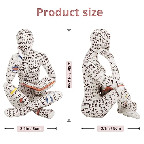 puthiac Home Decor Accents - Reading Woman Figurine Sculpture Thinker Statue - Modern Abstract Home Decor for Living Room, Office, Bedroom - Elegant and Aesthetic Decoration Statue 07