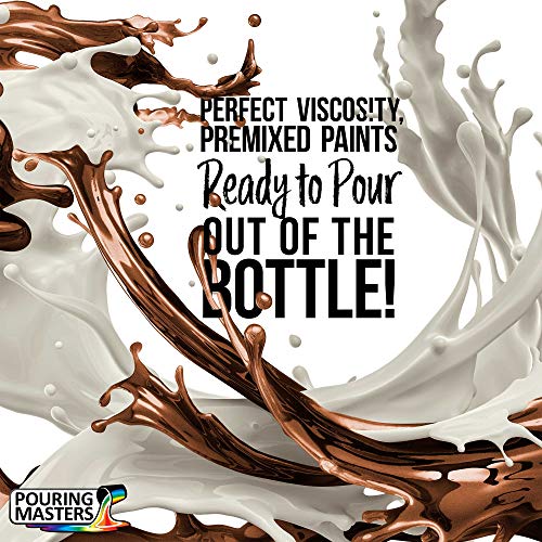 Pouring Masters Copper Penny Metallic Acrylic Ready to Pour Pouring Paint – Premium 8-Ounce Pre-Mixed Water-Based - For Canvas, Wood, Paper, Crafts, Tile, Rocks and more