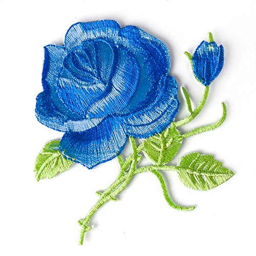 Coopay 16 Pieces Flowers Butterfly Sunflowers Iron on/Sew on Patches Rose Embroidery Applique Patches for Arts Crafts DIY Decor, Jeans, Jackets, Clothing, Bags