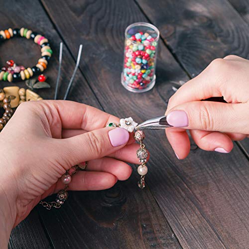 Anezus 4Pcs Jewelry Tool Set Includes Needle Nose Pliers, Round Nose Pliers, Wire Cutters and Bent Nose Pliers for Jewelry Beading Repair Making Supplies