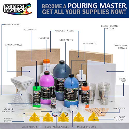 Pouring Masters Copper Penny Metallic Acrylic Ready to Pour Pouring Paint – Premium 8-Ounce Pre-Mixed Water-Based - For Canvas, Wood, Paper, Crafts, Tile, Rocks and more