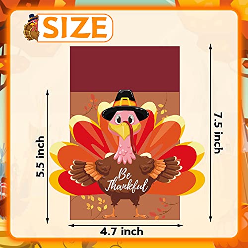 Thanksgiving Cutlery Holder Set 24PCS Thanksgiving Table Decor Set Thanksgiving Table Setting Decorations Thanksgiving Turkey Utensil Décor for Thanksgiving Autumn Fall Harvest Party Table Decoration