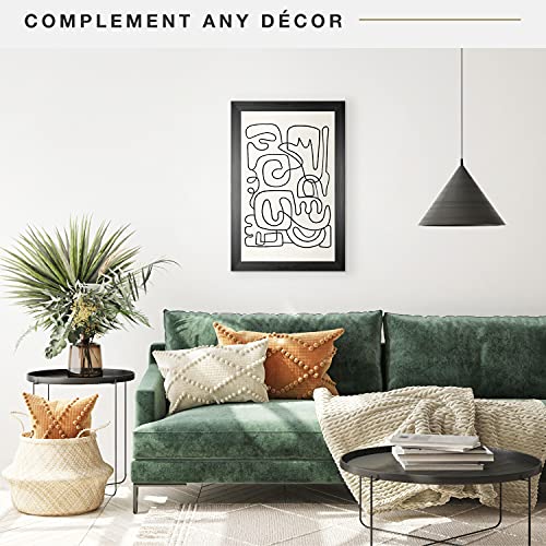 MCS Museum Poster Frame, Onyx Woodgrain, 14 x 22 in, Single