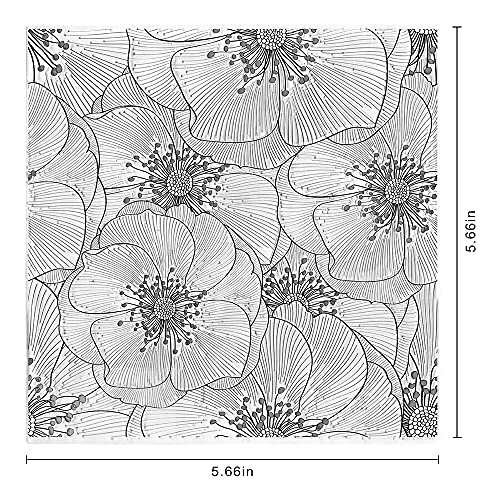 Flowers Background Clear Stamps for Card Making Scrapbooking Crafting DIY Decorations, Flowers Transparent Silicone Seal Stamps for Embossing Album Crafts
