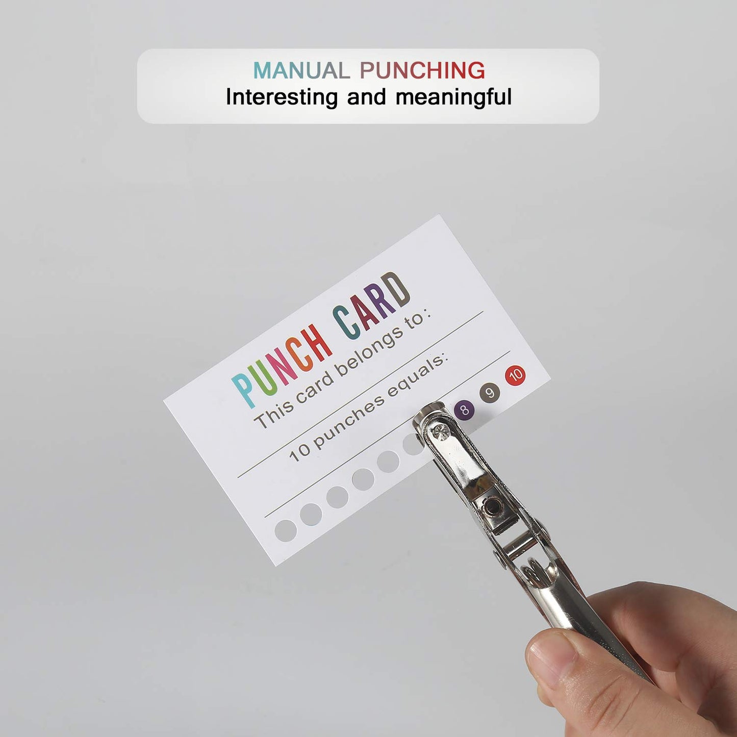 ONEDONE Punch Cards (Pack of 200) Reward Punch Cards for Classroom Behavior Incentive Awards for Kids Students Teachers Home Classroom School Business Loyalty Gift Card - 3.5" x 2"