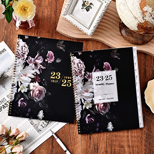 Monthly Planner/Calendar 2023-2025 - 2 Year Monthly Calendar 2023-2025 Planner, Jul. 2023 - Jun. 2025, 9'' x 11'', Large Monthly Planner with Monthly Tabs, Twin-wire Binding, Useful Inner Pocket