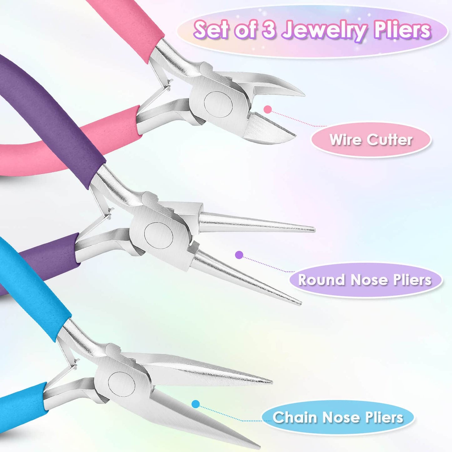 Pliers for Jewelry Making, Shynek Jewelry Pliers Set Includes Needle Nose Pliers, Round Nose Pliers and Wire Cutters, Jewelry Making Tools for Jewelry Repair, Wire Wrapping, Beading and Crafts