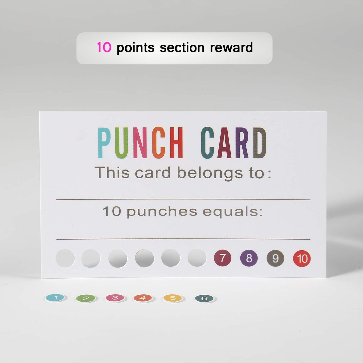 ONEDONE Punch Cards (Pack of 200) Reward Punch Cards for Classroom Behavior Incentive Awards for Kids Students Teachers Home Classroom School Business Loyalty Gift Card - 3.5" x 2"