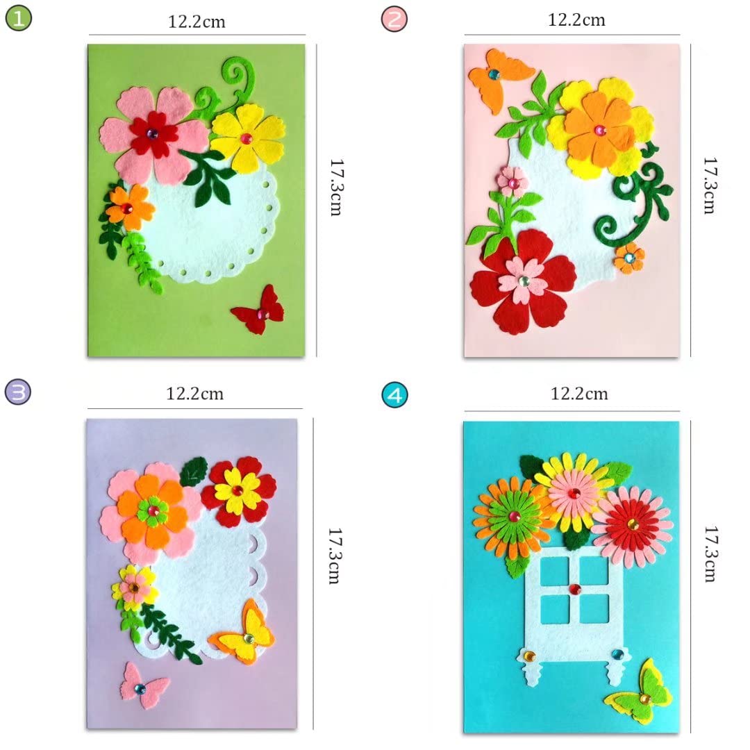 QIAONIUNIU Card Making Kits DIY Handmade Greeting Card Kits for Kids, Christmas Card Folded Cards and Matching Envelopes Thank You Card Art Crafts Crafty Set Gifts for Girls Boys