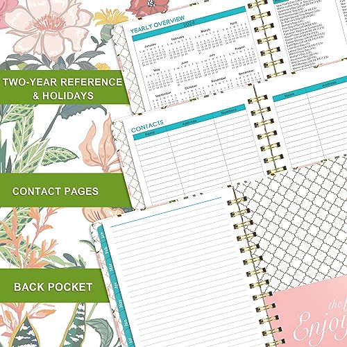 mstf 2024 Planner โ Weekly ๏ผ Monthly Planner 2024, Jan. 2024 โ Dec. 2024, 6.4" x 8.5" with Tabs, Flexible Hardcover, Thick Paper, Strong Twin-Wire Binding, Back Pocket, Inspirational Quotes ๏ผ Notes