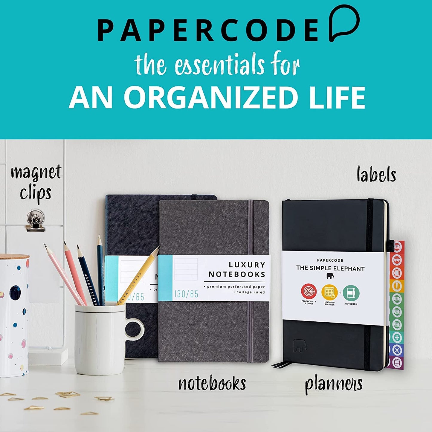 Papercode 2024 Daily Planner - Leather Weekly Planner W/Thick No-Bleed Pages - Monthly & Weekly Layouts - Use for Productivity, Schedule, or Agenda