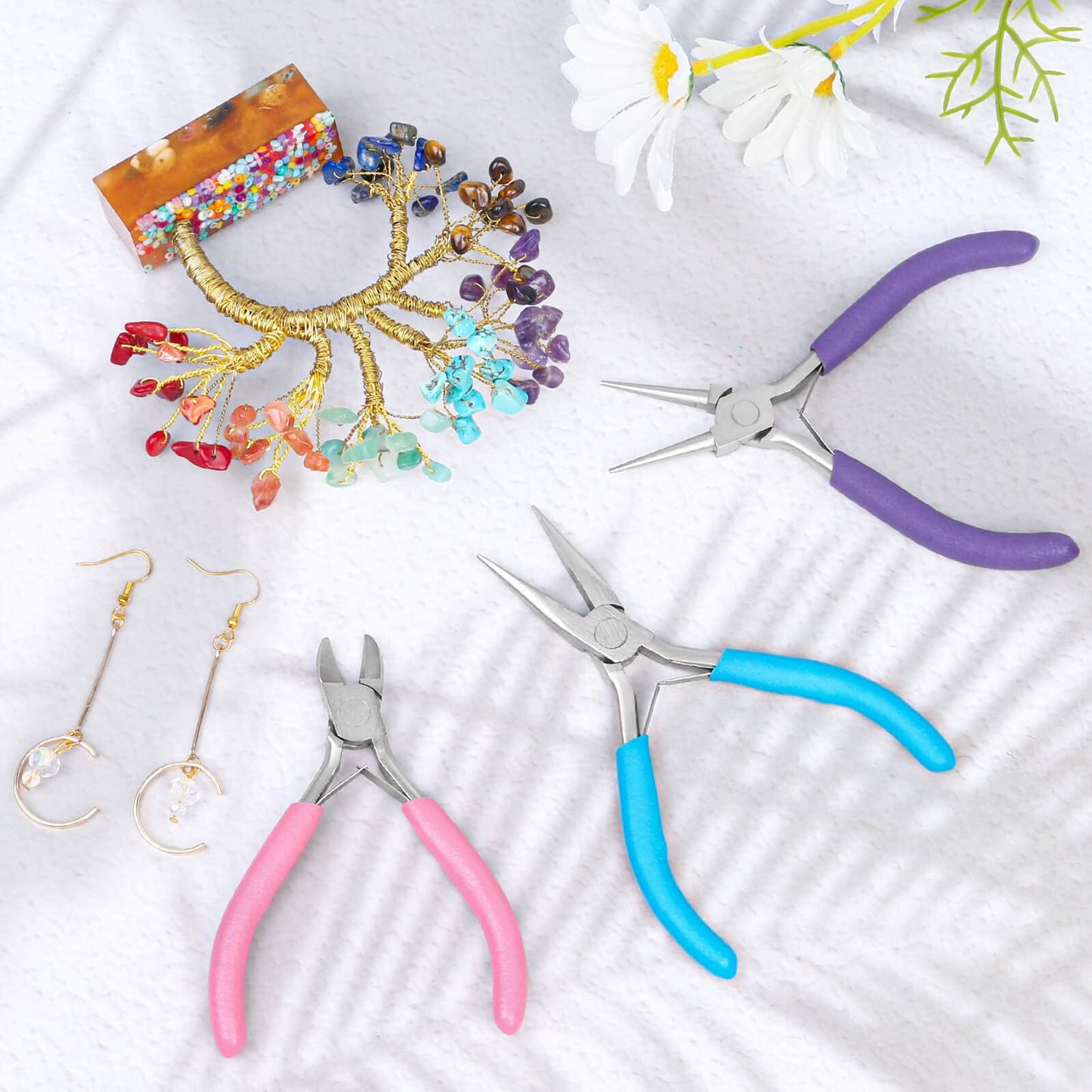 Pliers for Jewelry Making, Shynek Jewelry Pliers Set Includes Needle Nose Pliers, Round Nose Pliers and Wire Cutters, Jewelry Making Tools for Jewelry Repair, Wire Wrapping, Beading and Crafts
