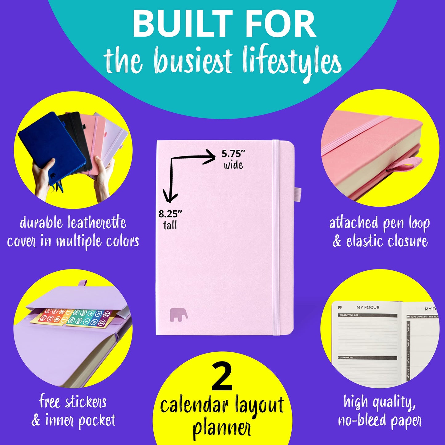 Papercode 2024 Daily Planner - Leather Weekly Planner W/Thick No-Bleed Pages - Monthly & Weekly Layouts - Use for Productivity, Schedule, or Agenda