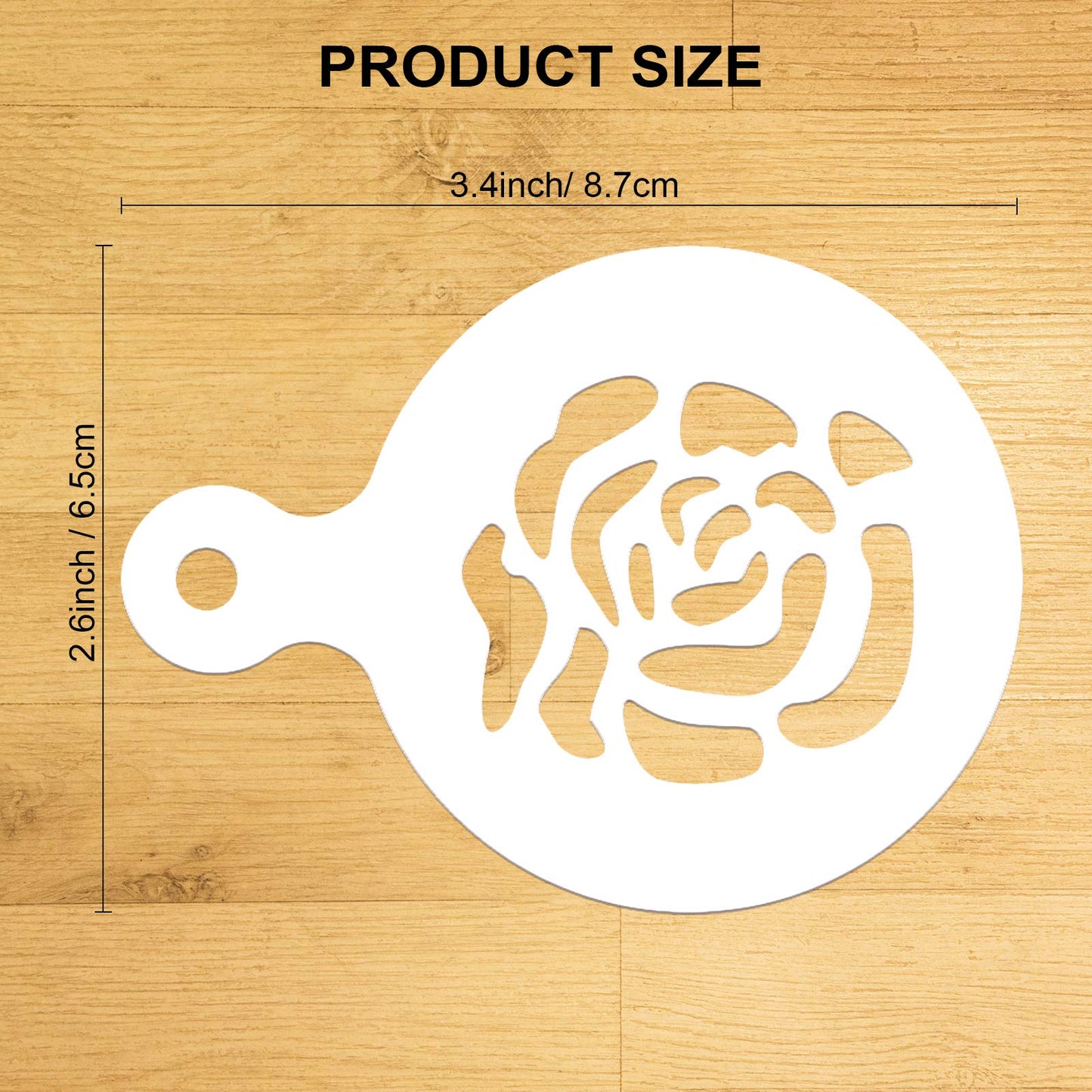 Konsait 20Pack Valentine's Day Cake Stencil Templates Decoration, Reusable Valentine Day Cake Cookies Baking Painting Mold Tools, for Decorating Dessert Coffee Oatmeal Cappuccino Mousse Hot Chocolate