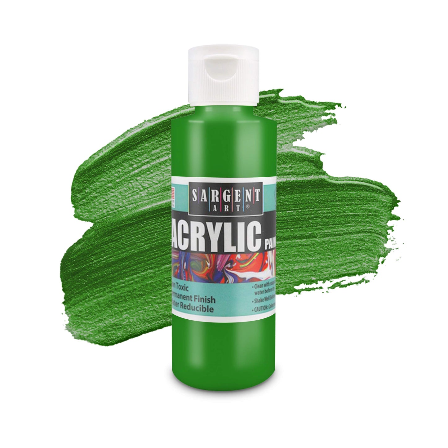 Sargent Art Primary Acrylic Paint Set, 4 Ounce bottles x 6 Pack Set, Non-Fading, Rich Vivid Pigments, Brilliant Matte Finish, Fast Dry Formula, Non-Toxic