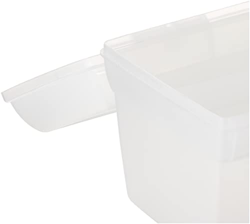 ArtBin 6937AG Essentials Lift-Out Tray Box, Portable Art & Craft Organizer with Handle and Tray, Clear/Aqua