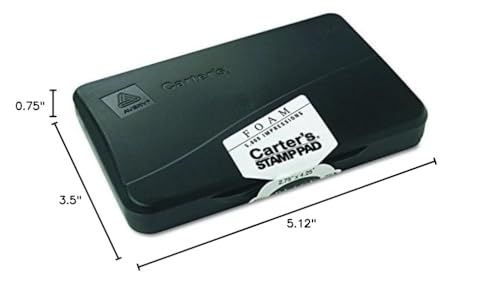 Avery Carter's Foam Stamp Pad, 2.75 x 4.25 Inch, Black, 1 Pad (21381)
