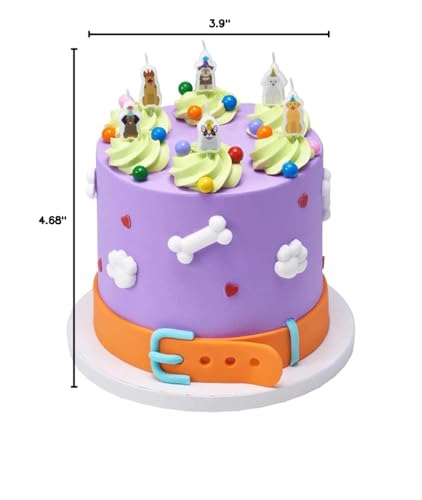 Bakery Crafts Birthday Party Puppy Dogs Shaped Cake Candles - 6 pc