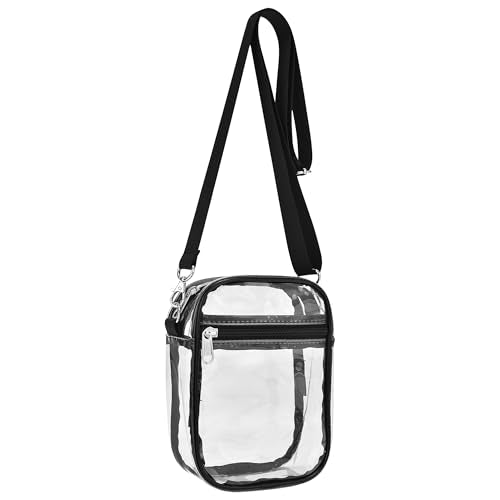 USPECLARE Clear Purse Stadium Clear Messenger Bag Stadium Approved for Men and Women Clear CrossBody Bag