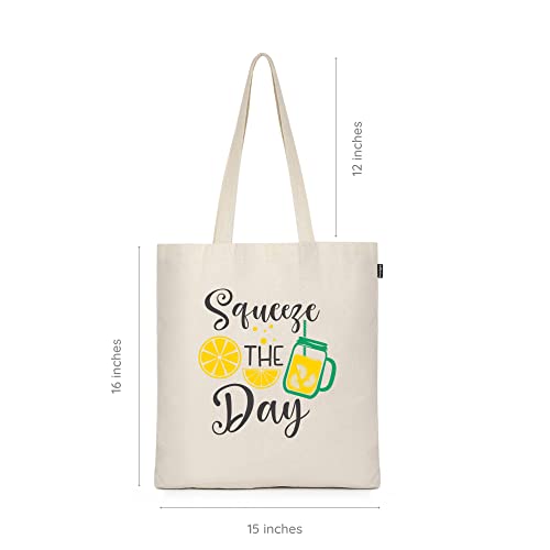 Ecoright Aesthetic Canvas Tote Bag for Women, Reusable Cotton Tote Bag for, Grocery, Shopping, Beach & Gifts for Women
