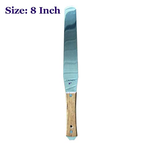 8 Inch Screen Printing Ink Spatula Stainless Steel Ink Knife Wood Handle Flexible Ink Spatula - 4in / 5in / 6in / 7in / 8in / 9in / 10in / 12in (8 inches)