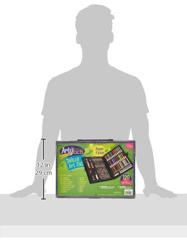 Darice 120-Piece Deluxe Art Set – Art Supplies for Drawing, Painting and More in a Plastic Case - Makes a Great Gift for Children and Adults