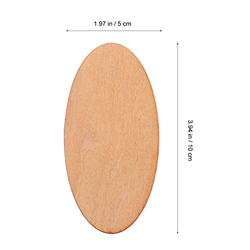 20pcs Unfinished Wood Cutouts - Oval & Round Shapes for DIY Crafts, Wedding, Christmas Ornaments & Gifts