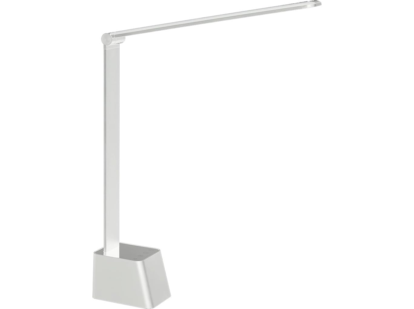 Ambertronix Minimalist LED Desk Lamp, 5 Lighting Modes, USB Charging Port, Aluminum Arms, Portable, Dimmable, Touch Control, Auto Timer, Power Adapter (5V2A) Required and Included (White)