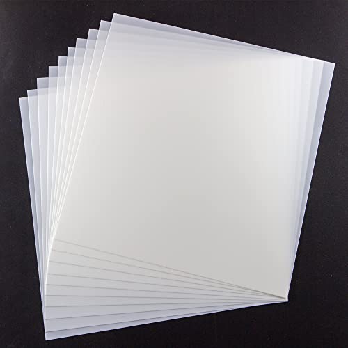 10PCS 7mil Blank Mylar Stencil Sheets,12X12 inch Milky Translucent PET Blank Stencils Sheets,Template Material for Cutting Machines, Laser Cutting, Food-Safe Craft Plastic