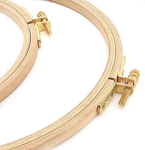 Premium Beech Wood Gold Clasp Embroidery Hoop 8mm (160mm = 6.29" ~ Approx 6")