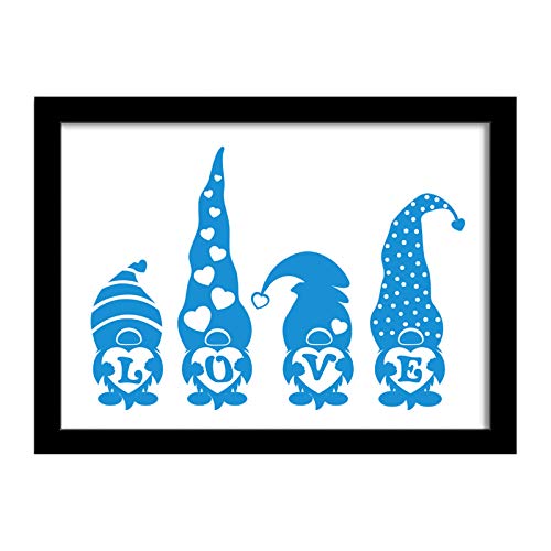 YeulionCraft Self-Adhesive Silk Screen Printing Stencil, Love Theme Reusable Sign Stencils Mesh Transfers for Painting on Wood Decoration DIY T-Shirt Fabric, Beard Old Man