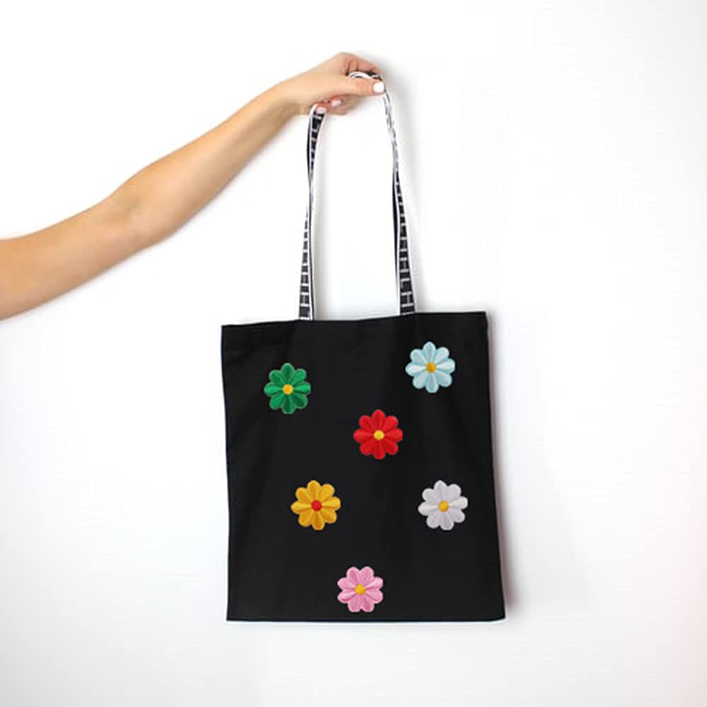 Poagoep 39PCS Flowers Embroidered Iron on Patches Butterfly Daisy Applique Decoration Sewing Patches for Cloting Bags Caps Jackets Hat Jean