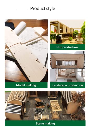 12 Pack Balsa Wood Sheets 1/16 x 4 x 8 Inch Natural Wood Color Unfinished Wood for Crafts Make Models of House Airplane Ship Boat DIY Wooden Plate Model (200x100x1.5mm)