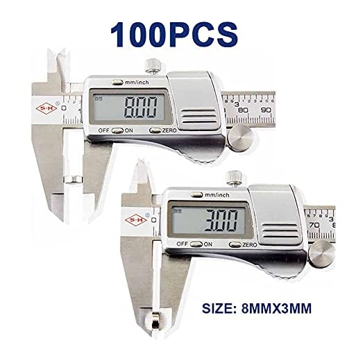 DIYMAG 8x3mm Small Refrigerator Magnets, 100Pcs Tiny Round Magnets for Crafts, Premium Brushed Nickel Fridge, Office Come with Storage Case