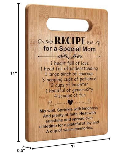 Mom Birthday Gifts from Daughter Son, Mother Cutting Board Gift, Cute Mom Gifts from Daughter Son, Mother's Day Gifts for Mom, Mom Gift for Valentines Day