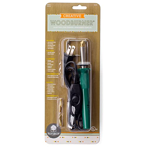 Walnut Hollow Creative Woodburner Introduction Value Tool for Beginner Wood Burning, 4 Points (Tips), Wood Burning Pen