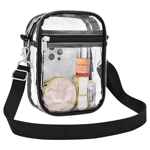 USPECLARE Clear Purse Stadium Clear Messenger Bag Stadium Approved for Men and Women Clear CrossBody Bag