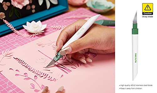 Nicapa Basic Tool Set Craft Weeding Vinyl Cardstock Crafting Tools Kit for Silhouette/Siser/Oracal 631 651 751 Vinyl-Green